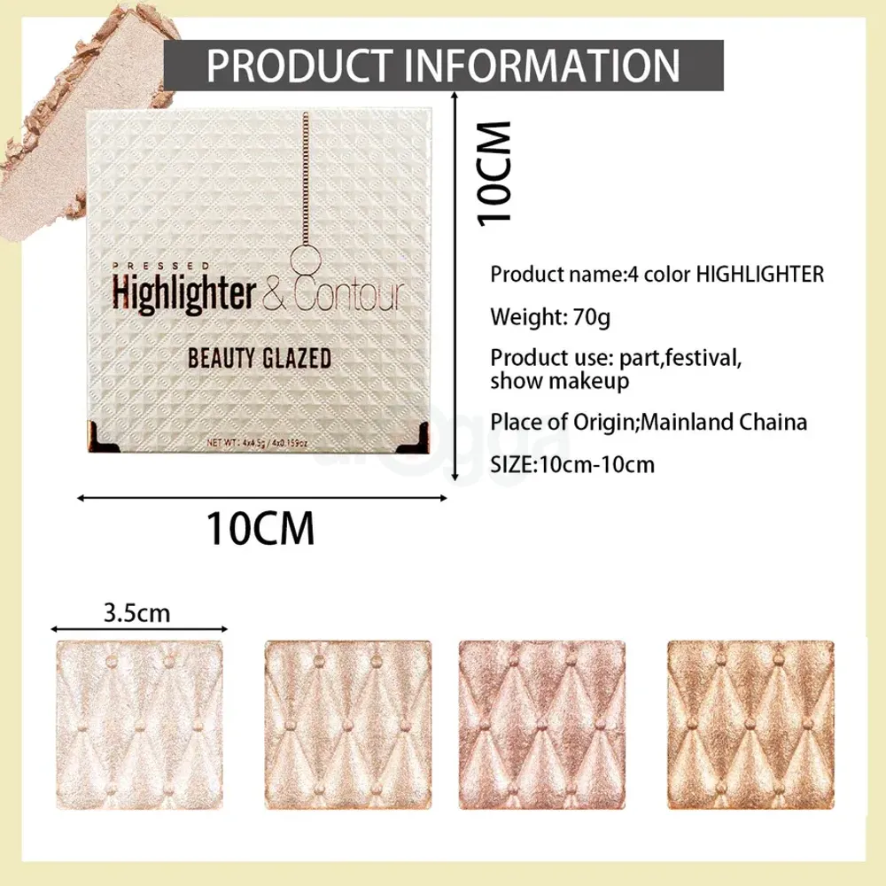 Beauty Glazed Pressed Highlighter & Contour Palette 4.5g  
