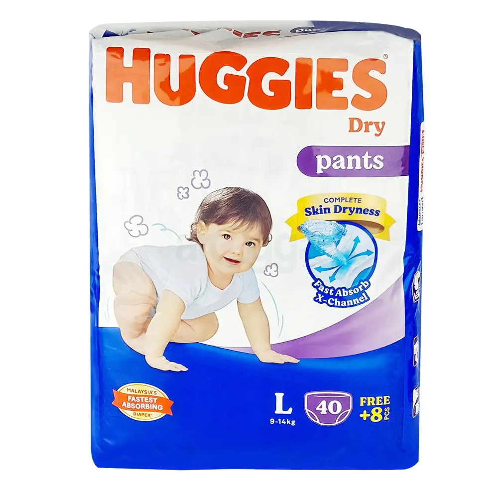Huggies Dry Pants Diaper L 48's Pack Malaysian