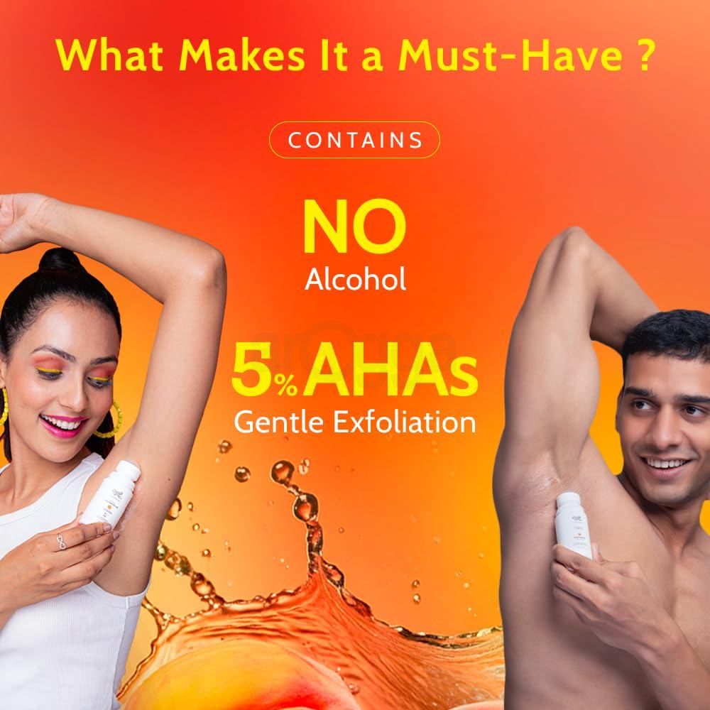 Chemist at Play Underarm Roll On - Peach Fragrance with 5% AHAs & Vitamin C 40ml  