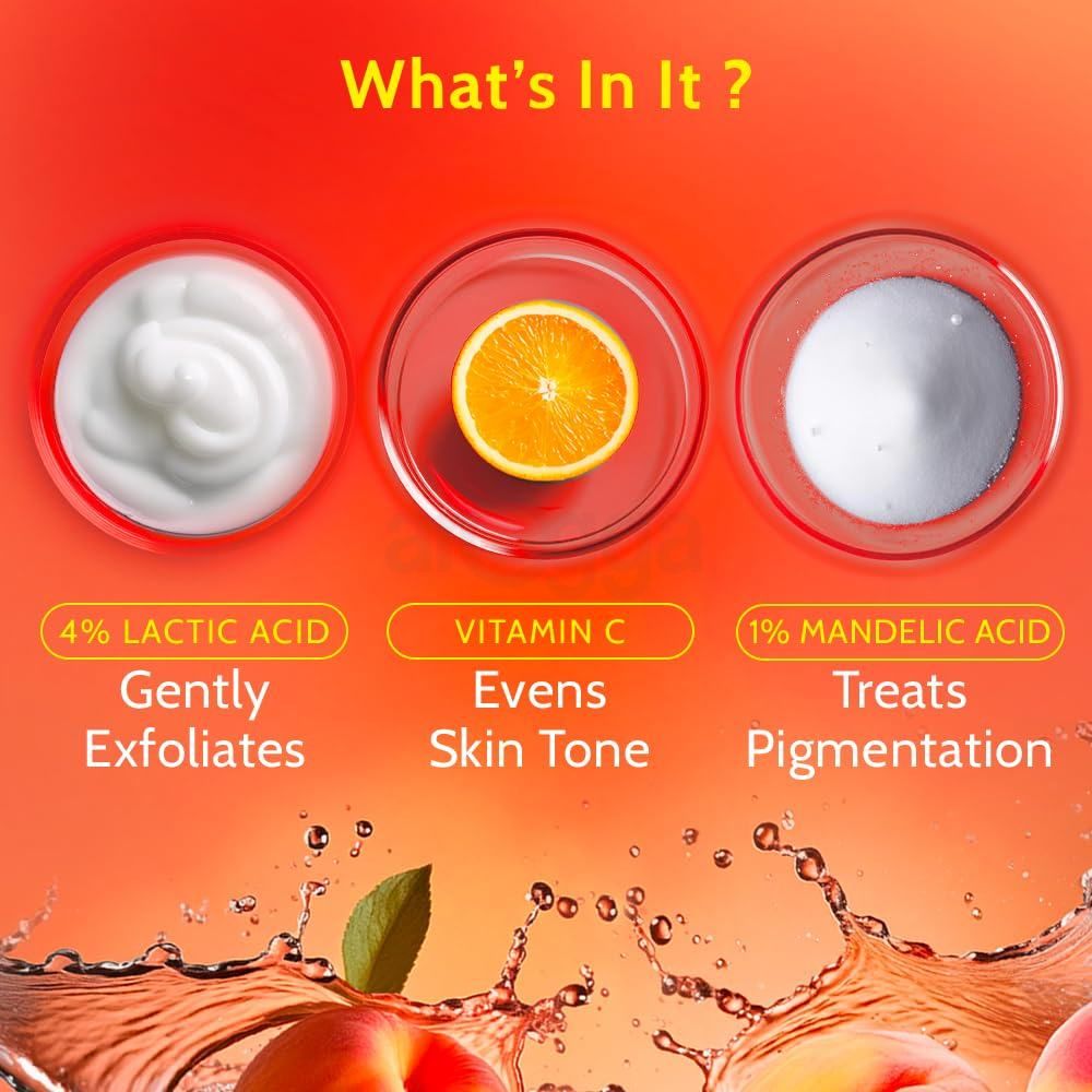 Chemist at Play Underarm Roll On - Peach Fragrance with 5% AHAs & Vitamin C 40ml  