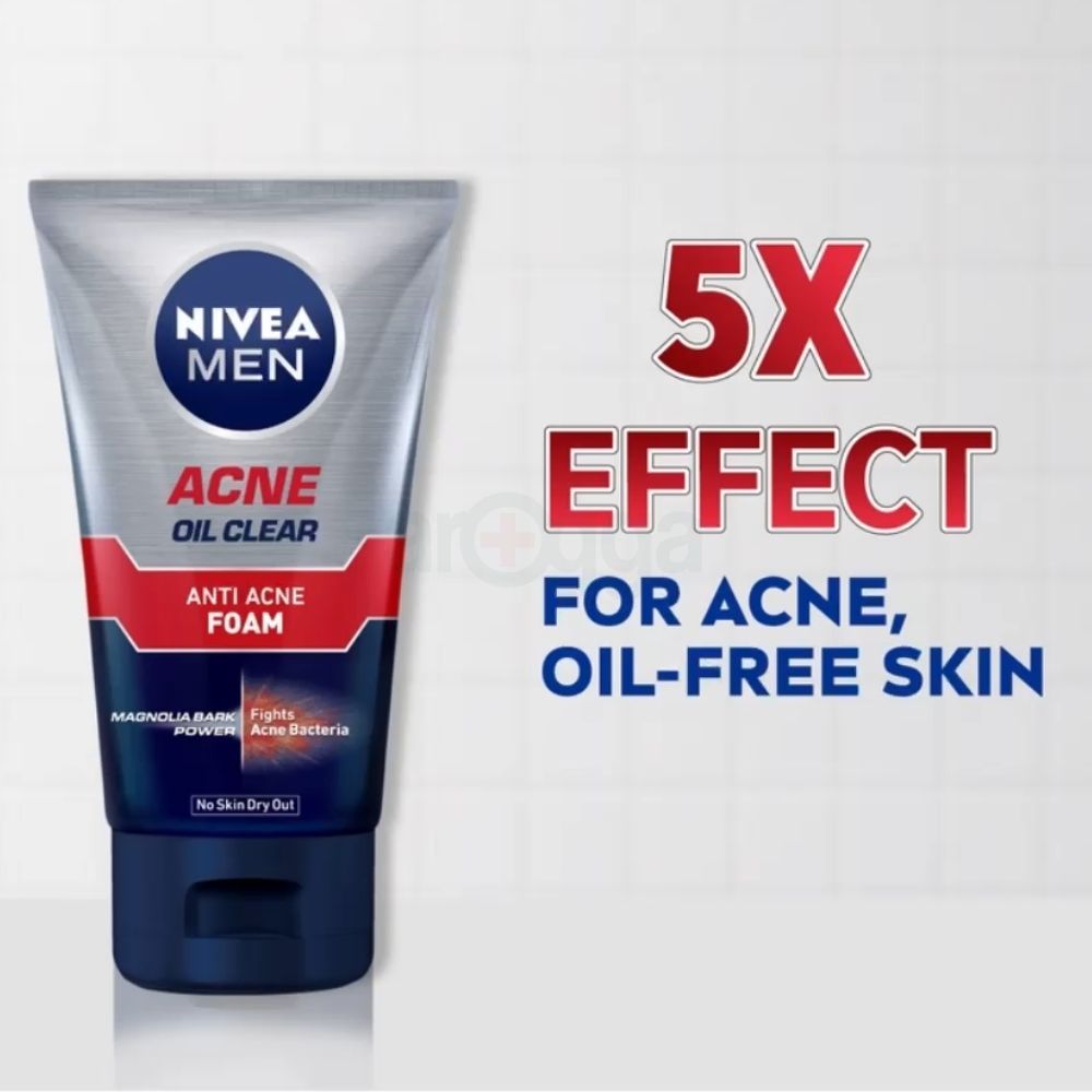 Nivea Men Acne Oil Clear Anti Acne Facial Foam 100g  