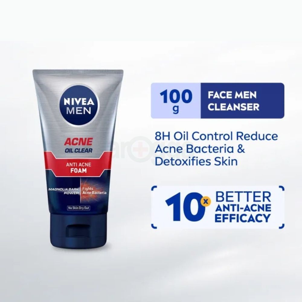 Nivea Men Acne Oil Clear Anti Acne Facial Foam 100g  