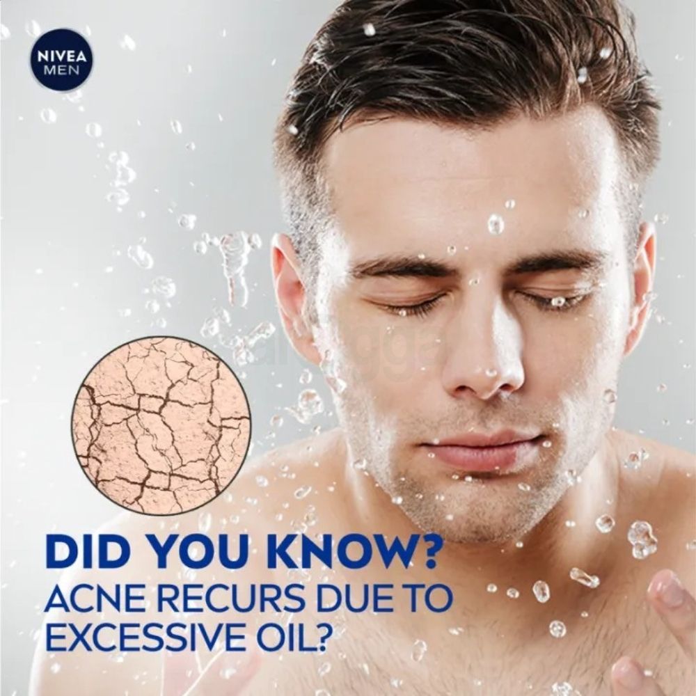 Nivea Men Acne Oil Clear Anti Acne Facial Foam 100g  