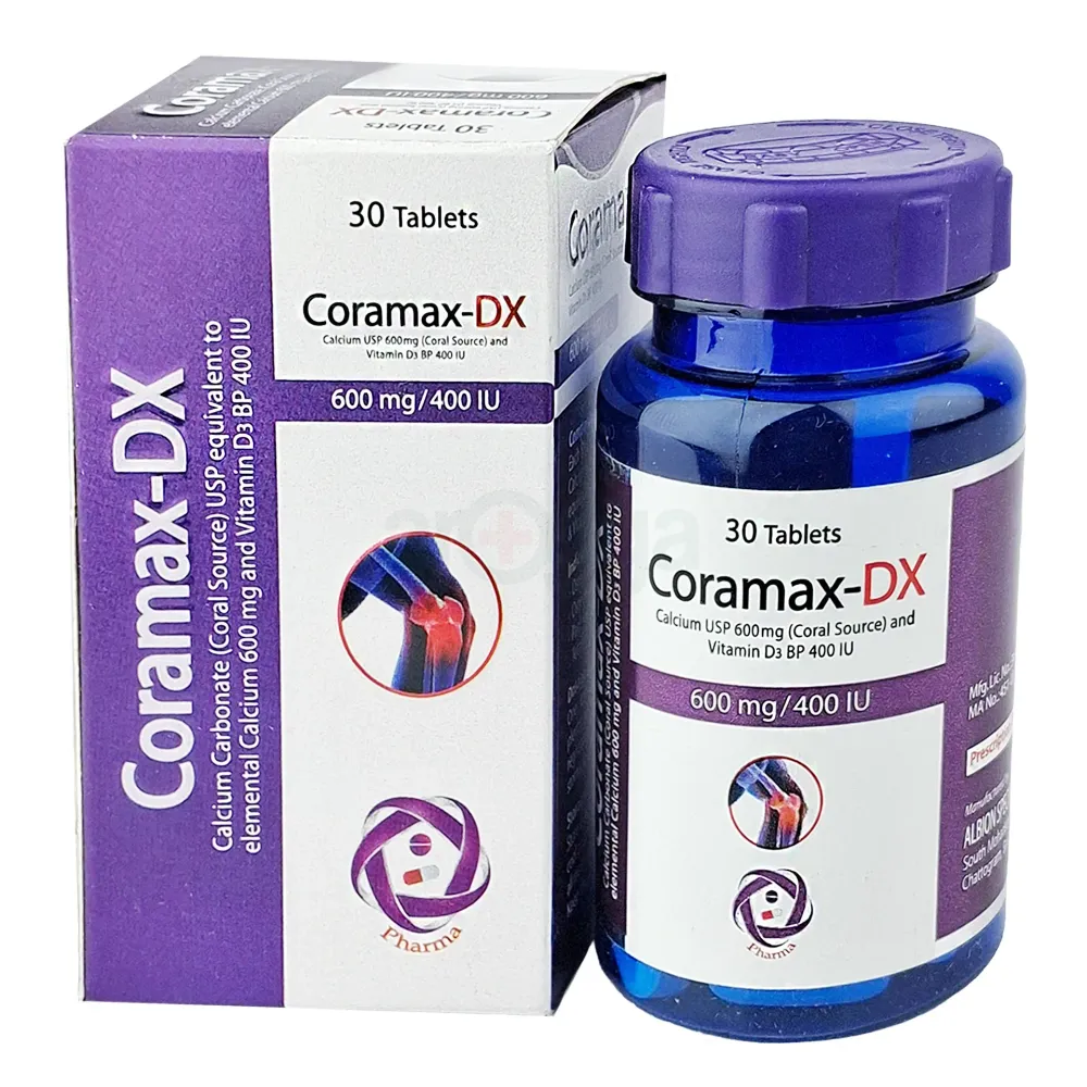 Coramax-DX Pot 600mg+400IU tablet