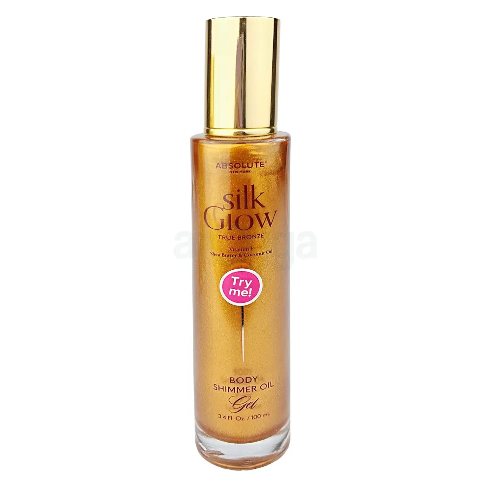 Absolute New York Silk Glow Body Shimmer Oil Gel - True Bronze 100ml  