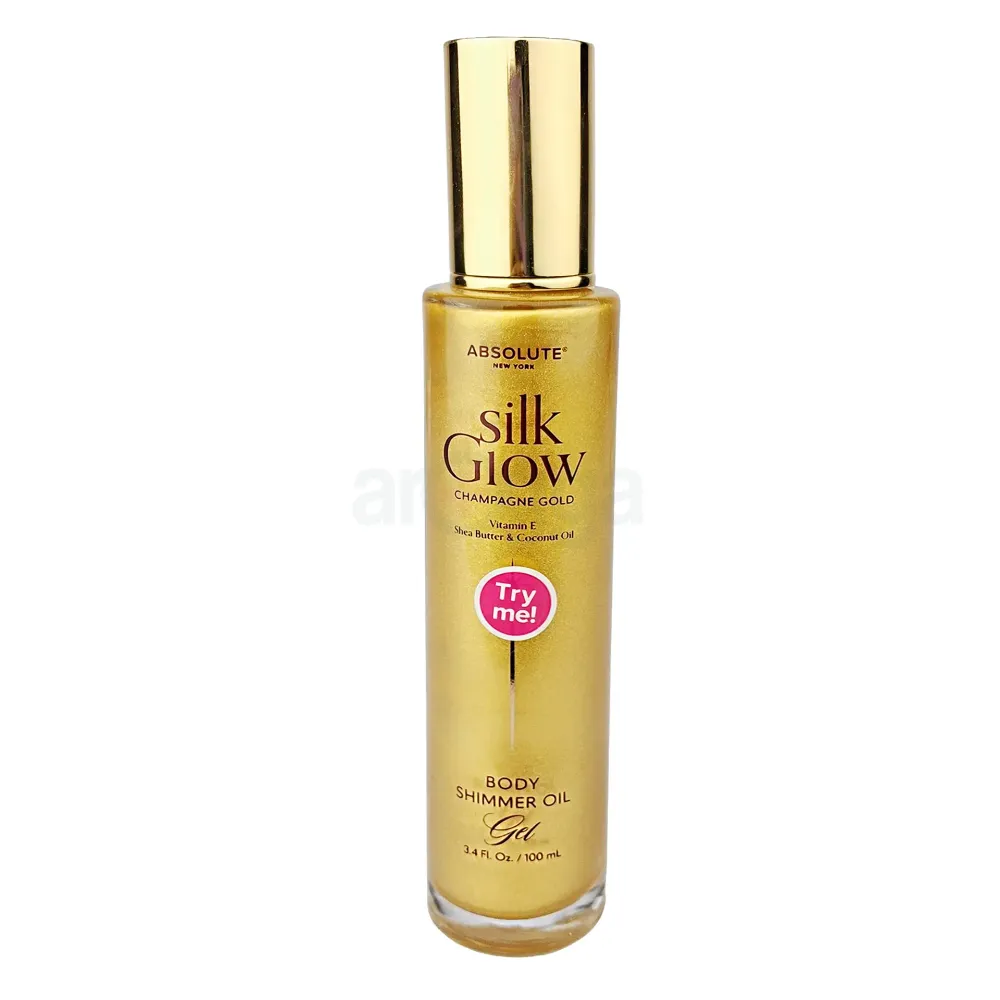 Absolute New York Silk Glow Body Shimmer Oil Gel - Champagne Gold 100ml  
