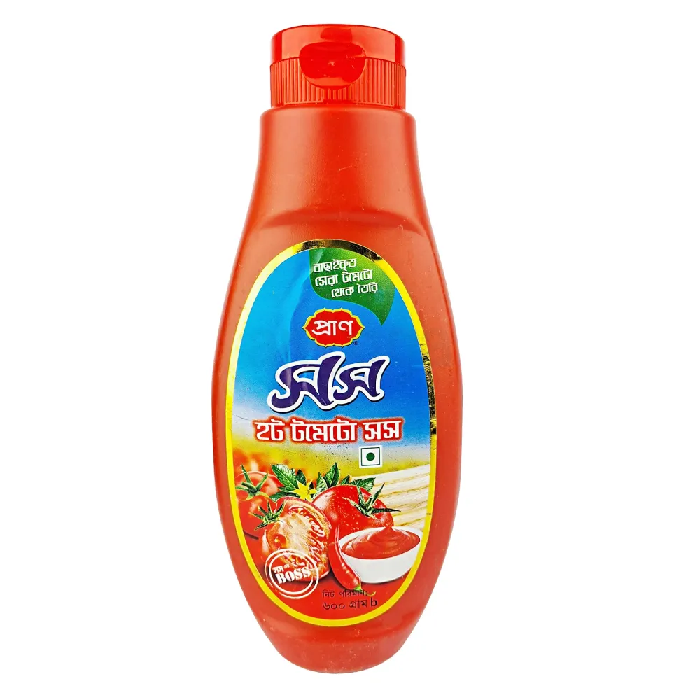 Pran Hot Tomato Sauce Plastic Jar 600gm  