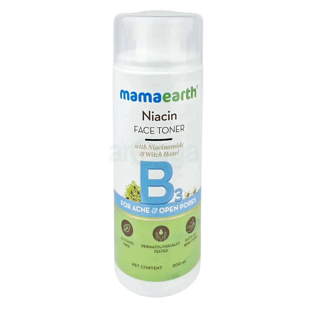 Mamaearth Niacin Toner For Face, with Niacinamide & Witch Hazel for Acne and Open Pores-200 ml  