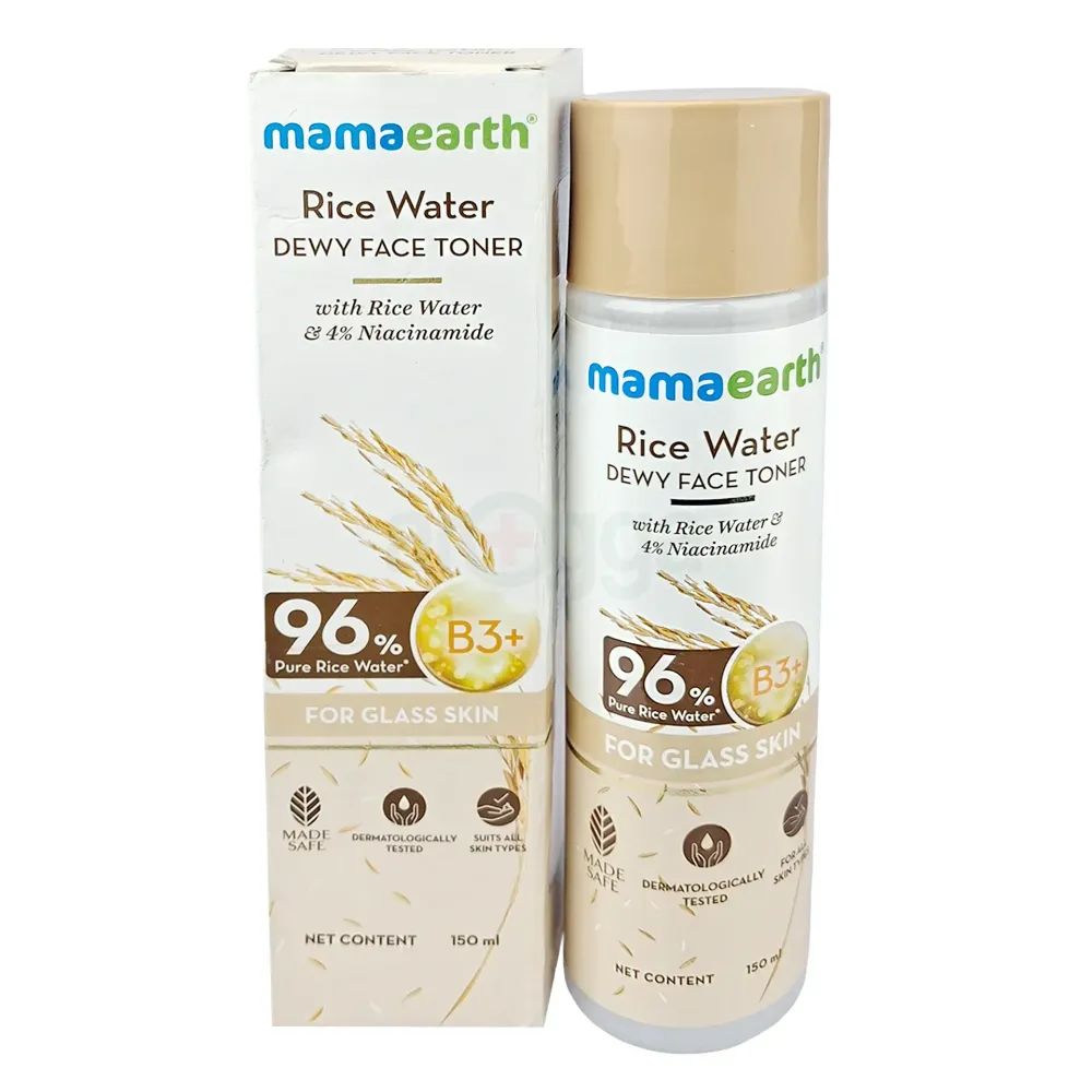 Mamaearth Rice Water Dewy Face Toner with Rice Water & 4% Niacinamide for Glass Skin 150ml  