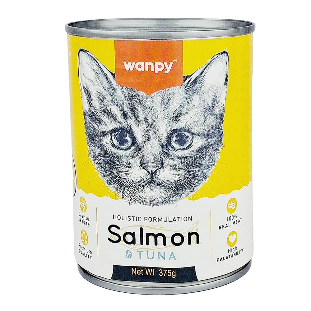 Wanpy Holistic Formulation Kitten Can Salmon & Tuna 375gm  
