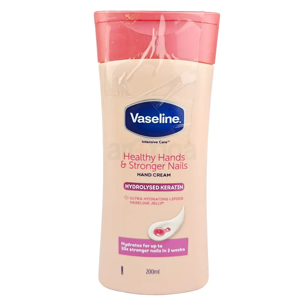 Vaseline Intensive Care Healthy Hands & Stronger Nails Cream – 200ml (Made in Poland)  