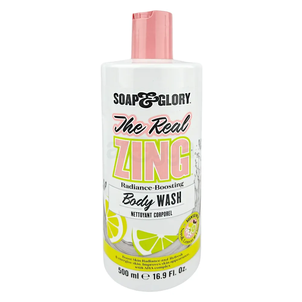 Soap & Glory The Real Zing Radiance-Boosting Body Wash – 500ml (Made in UK)  