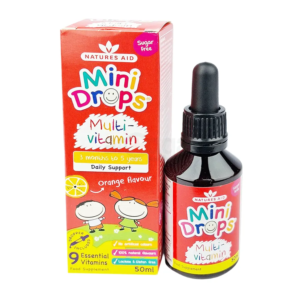 Natures Aid Mini Drops Multi Vitamin for Infants and Children Sugar Free 50ml  