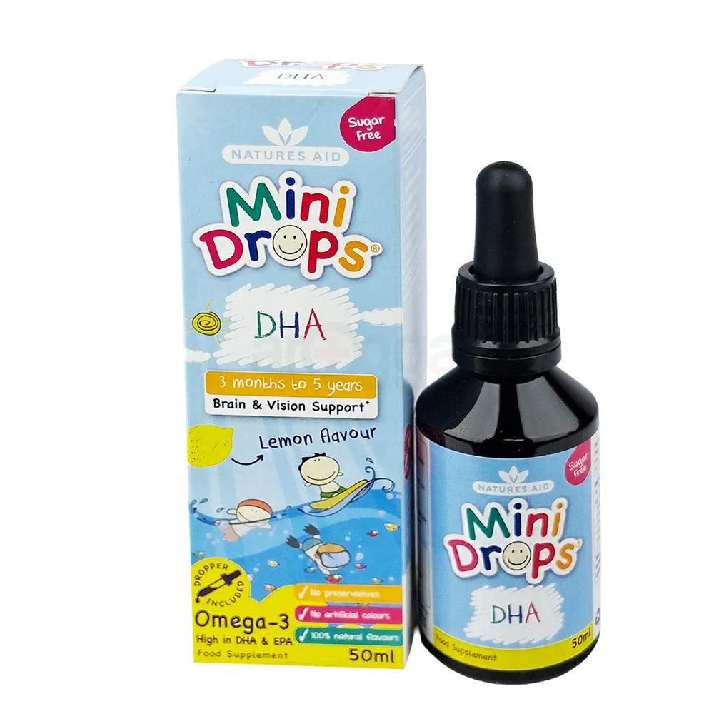 Natures Aid Mini Drops DHA Lemon 50ml  