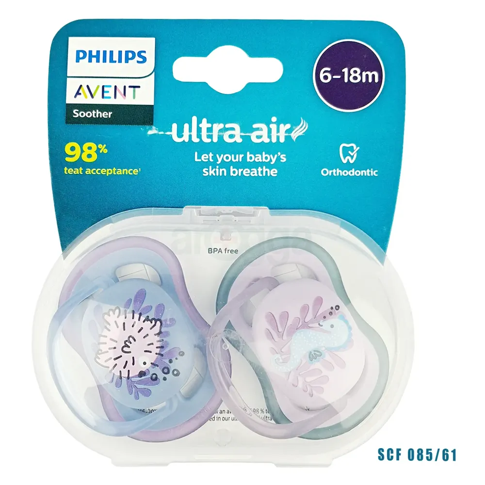 Philips Avent Ultra Air Baby Soother for 6–18 Months – SCF 085/61  