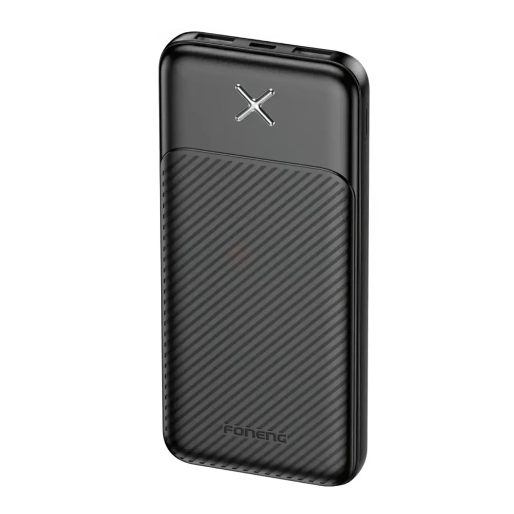 Foneng PX109 10000mAh Portable Power Bank Dual USB Output Fast Charging Battery Pack - Black  
