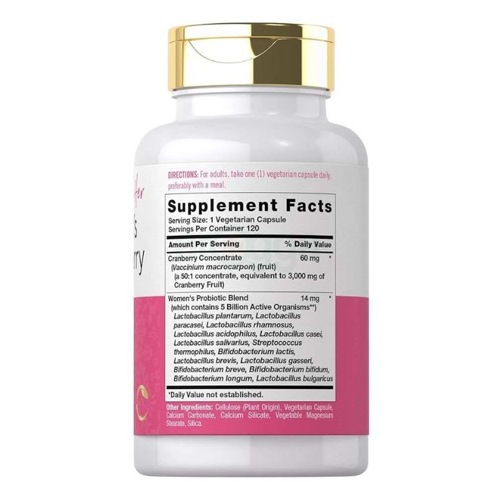 Carlyle Women's Probiotics + Cranberry 120 Capsules  