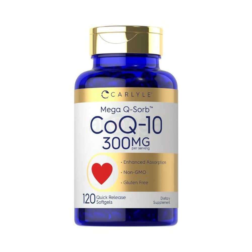 Carlyle Mega Q-Sorb CoQ-10 - 300mg - 120 Quick Release Softgels  