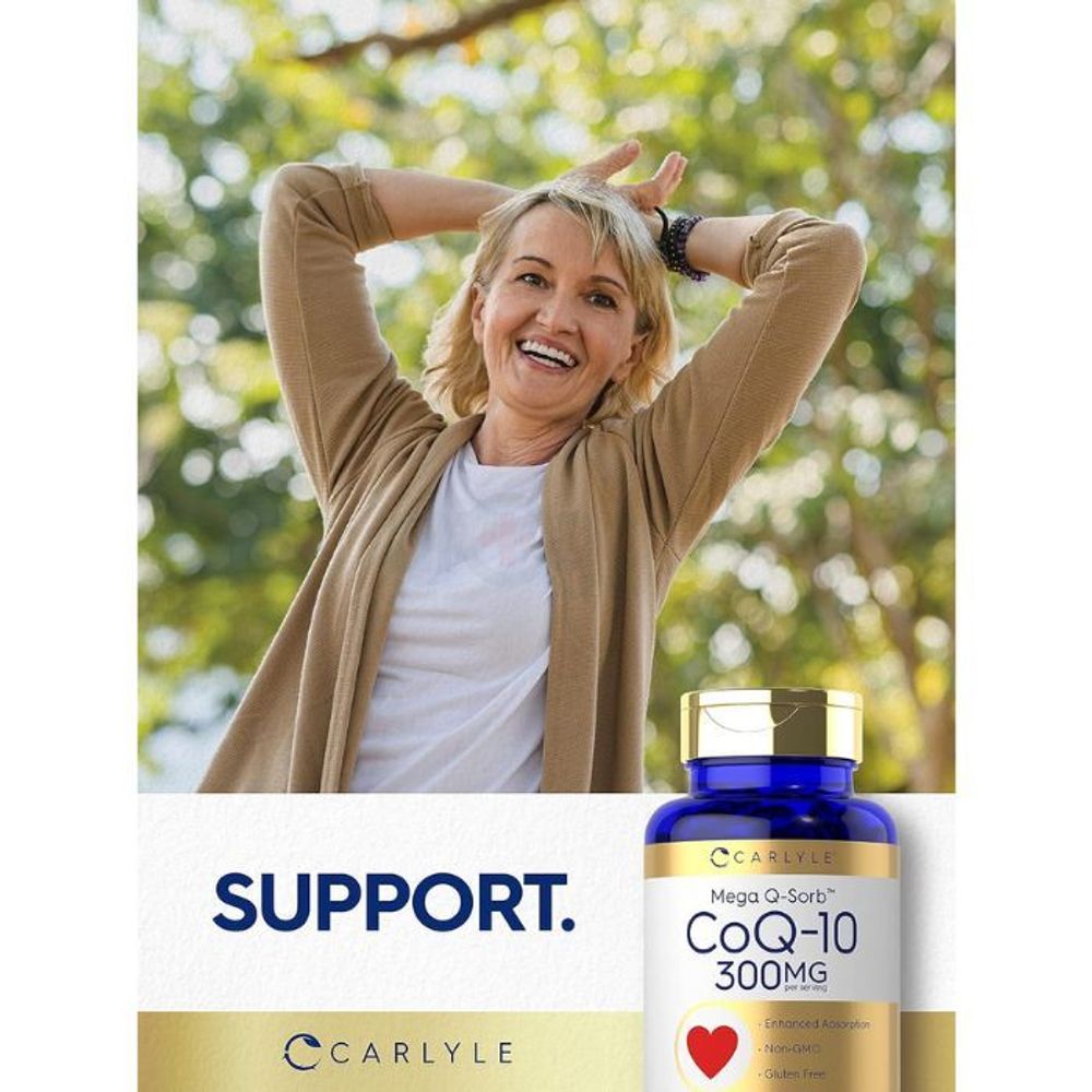 Carlyle Mega Q-Sorb CoQ-10 - 300mg - 120 Quick Release Softgels  