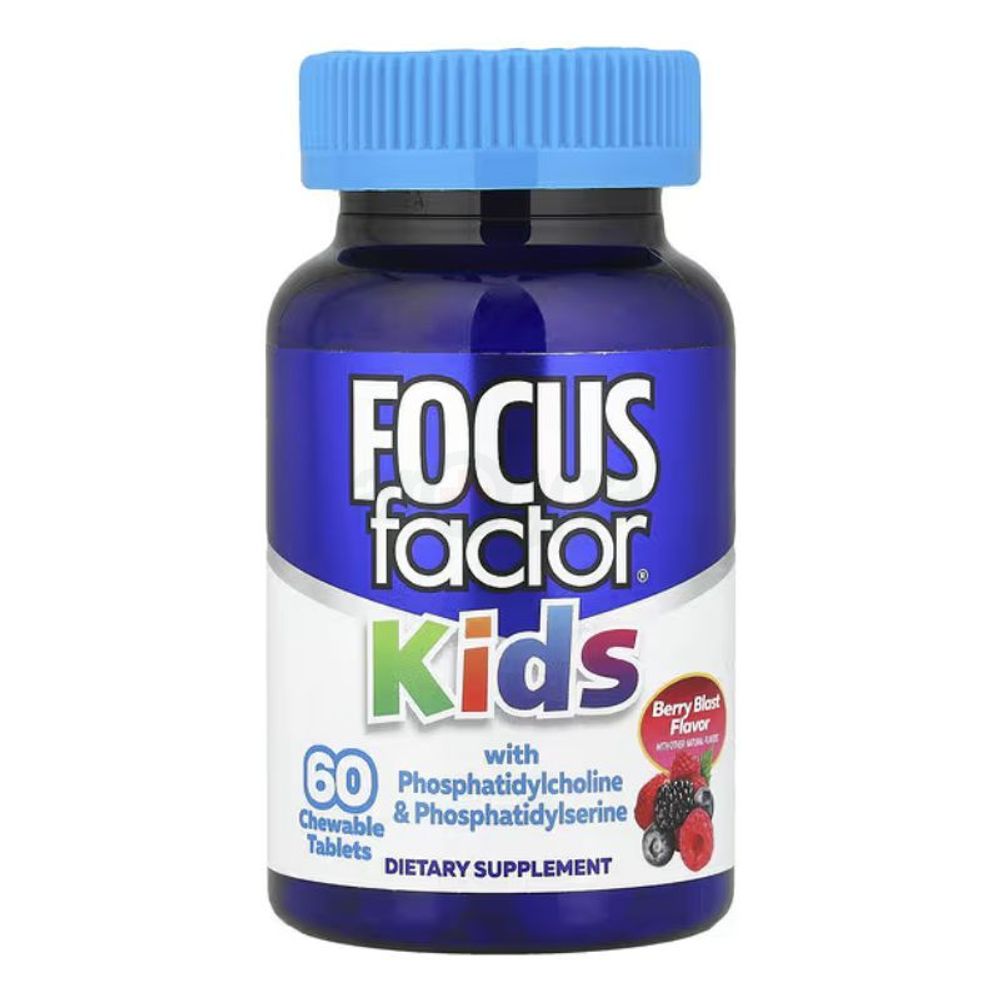 Focus Factor, Kids With Phosphatidylcholine & Phosphatidylserine, Berry Blast, 60 Chewable Tablets  
