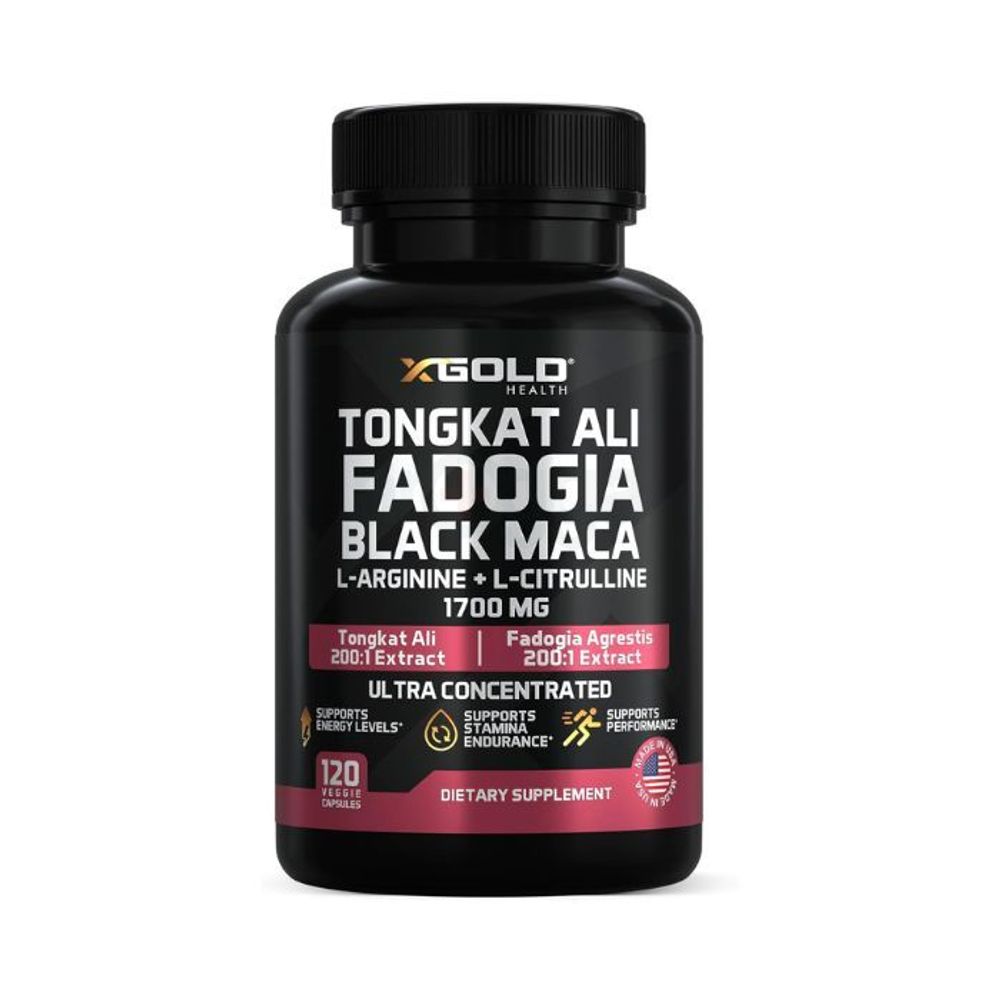 X Gold Tongkat Ali Fadogia Black Maca - 1,700mg - 120 Capsules  