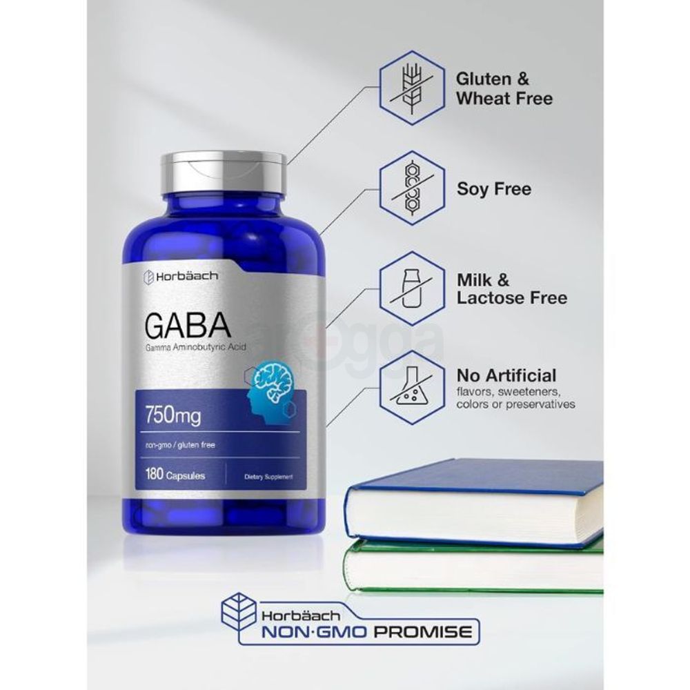 Horbäach GABA 750mg - 180 Powder Capsules  