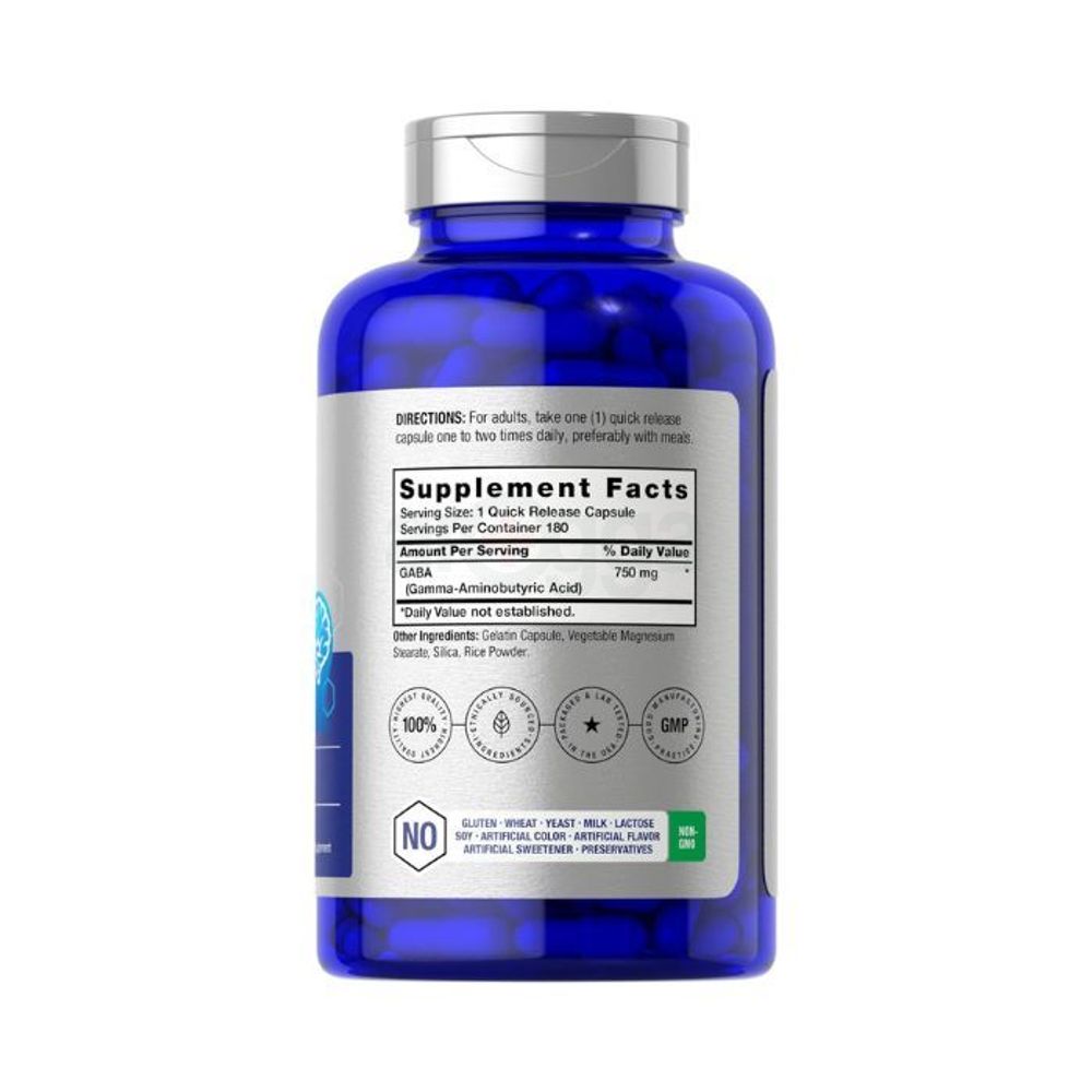 Horbäach GABA 750mg - 180 Powder Capsules  