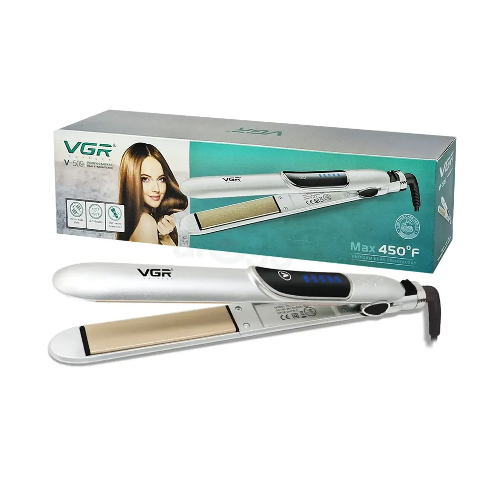 VGR V-509 Professional Hair Straightener for Women – Fast Heating Ceramic Styling Plates  