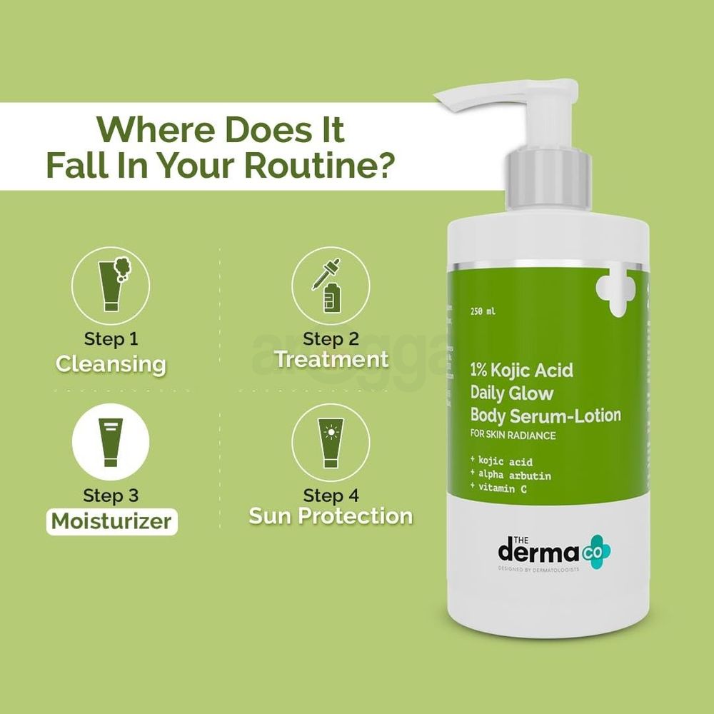 The Derma Co 1% Kojic Acid Daily Glow Body Serum Lotion  250ml  