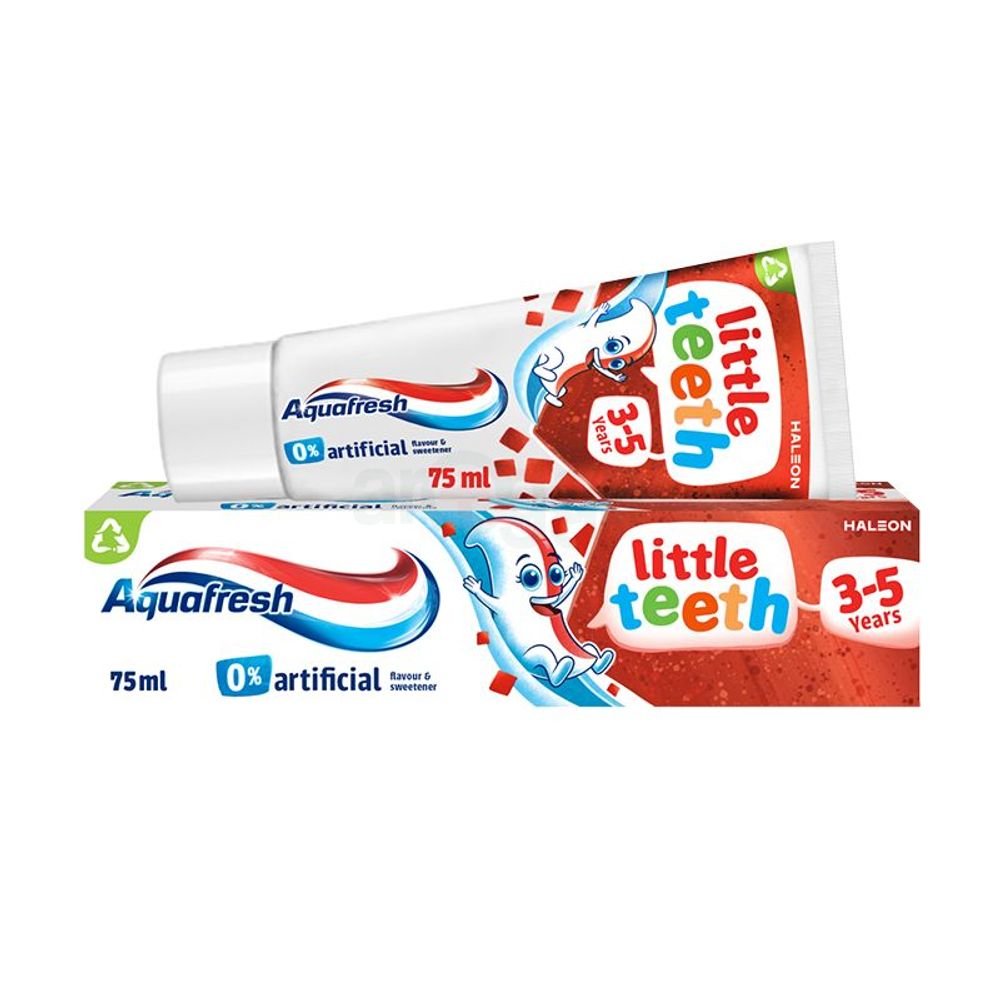 Aquafresh Little Teeth 0% Artificial Toothpaste for 3-5 Years Kids 50ml ...
