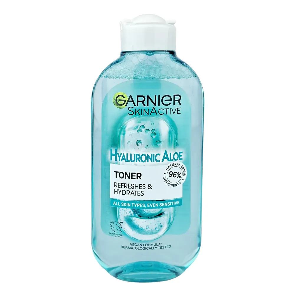 Garnier Skin Active Hyaluronic Aloe Toner – Refreshes & Hydrates All Skin Types 200ml (Made in Poland)  