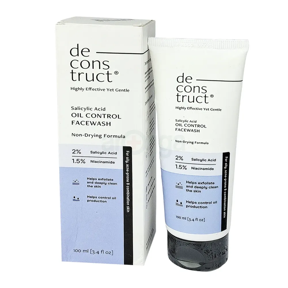 Deconstruct Salicylic Acid Oil Control Face Wash For Oily Skin – 2% Salicylic Acid And 1.5% Niacinamide – 100ml  