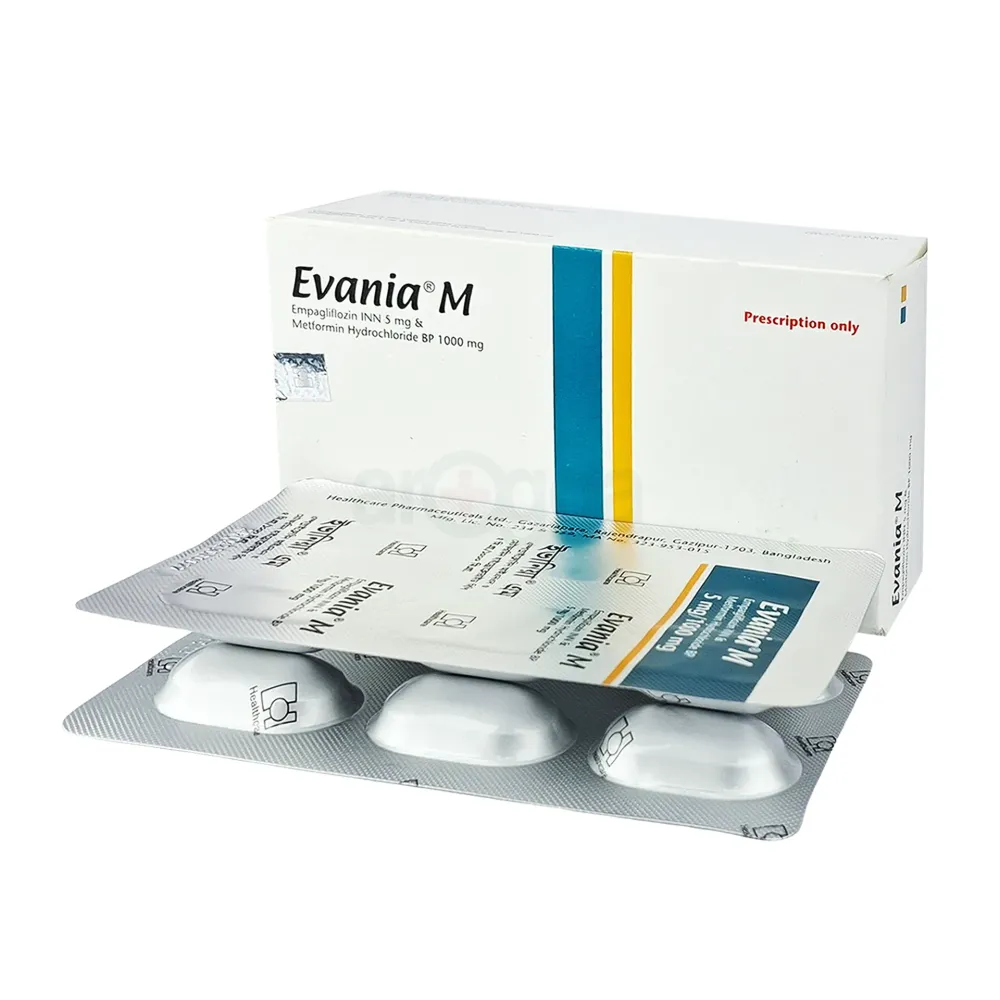 Evania M 5/1000 5mg+1000mg  tablet