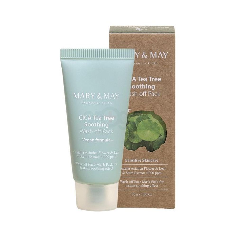 Mary & May Vegan Cica Tea Tree Soothing Wash off Pack 30g  