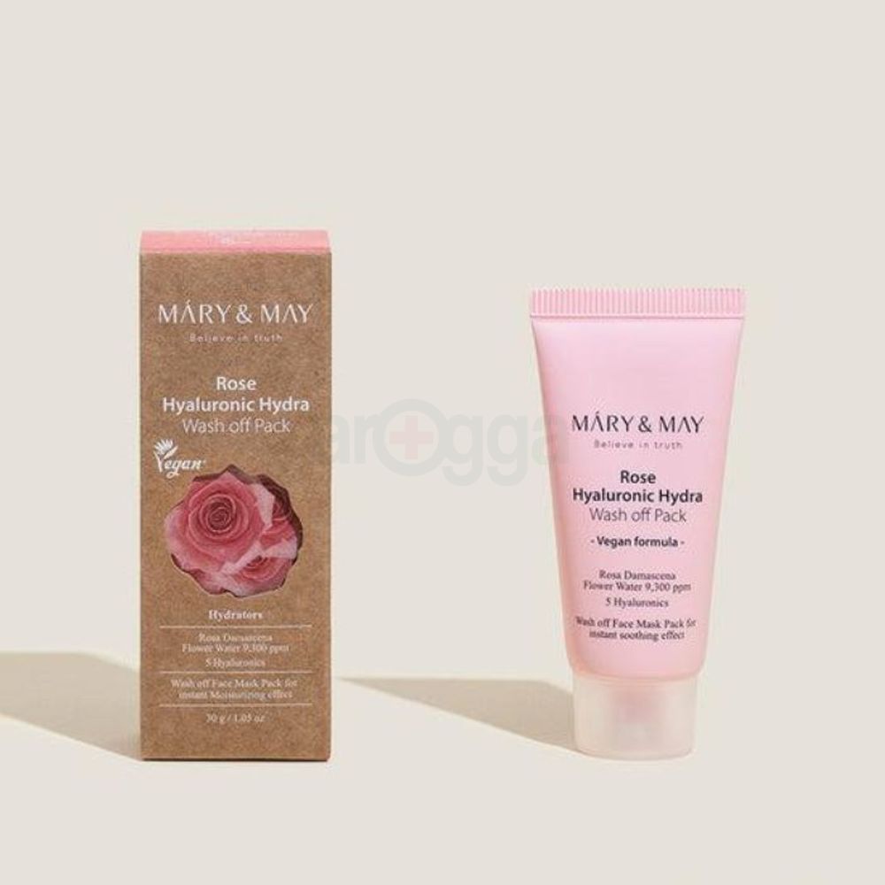 Mary & May Vegan Rose Hyaluronic Hydra Wash off Pack 30g  