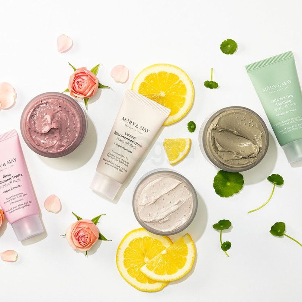 Mary & May Vegan Rose Hyaluronic Hydra Wash off Pack 30g  