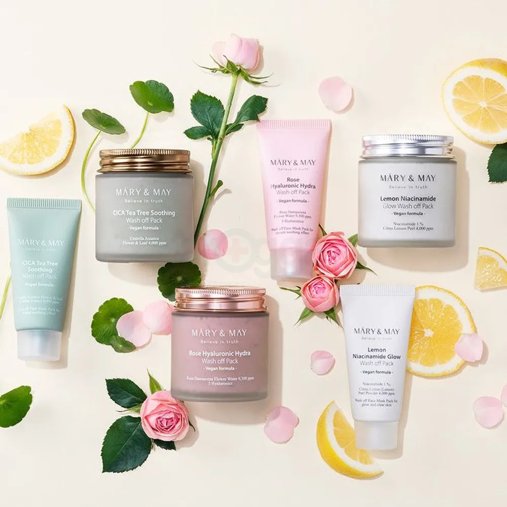 Mary & May Vegan Lemon Niacinamide Glow Wash off Pack 30g  