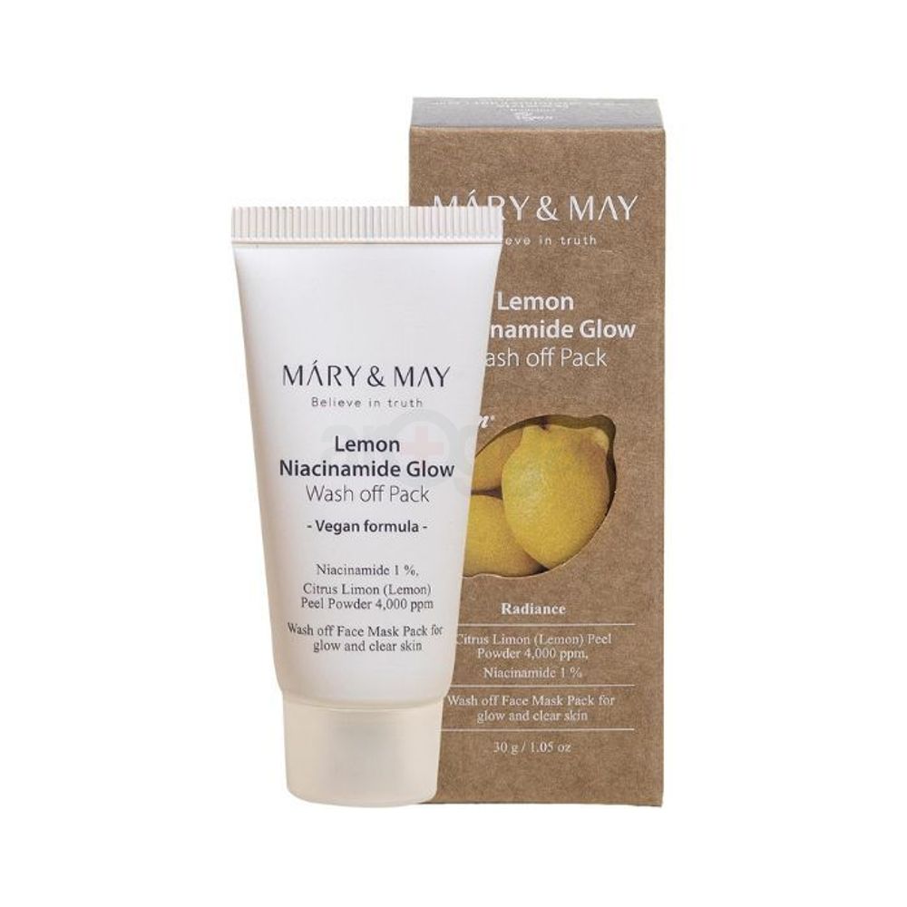 Mary & May Vegan Lemon Niacinamide Glow Wash off Pack 30g  