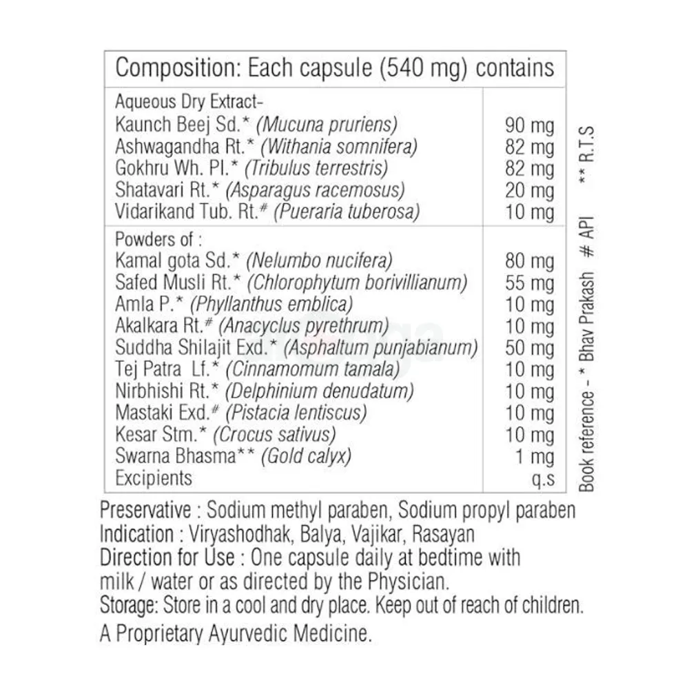 WELL Nutraceutical Shilajit Ojas Gold 30 Tablets  