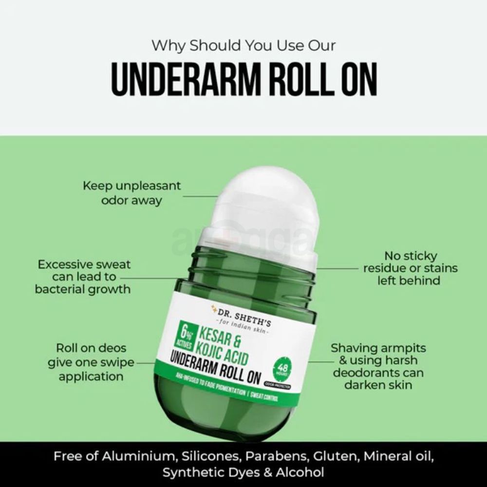 Dr.Shet's Kesar & Kojic Acid Underarm Roll On 50ml  