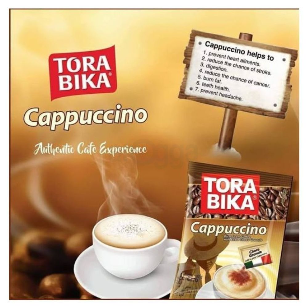 Tora Bika Cappuccino Rich Foam Coffee With Extra Choco Granule 25g  