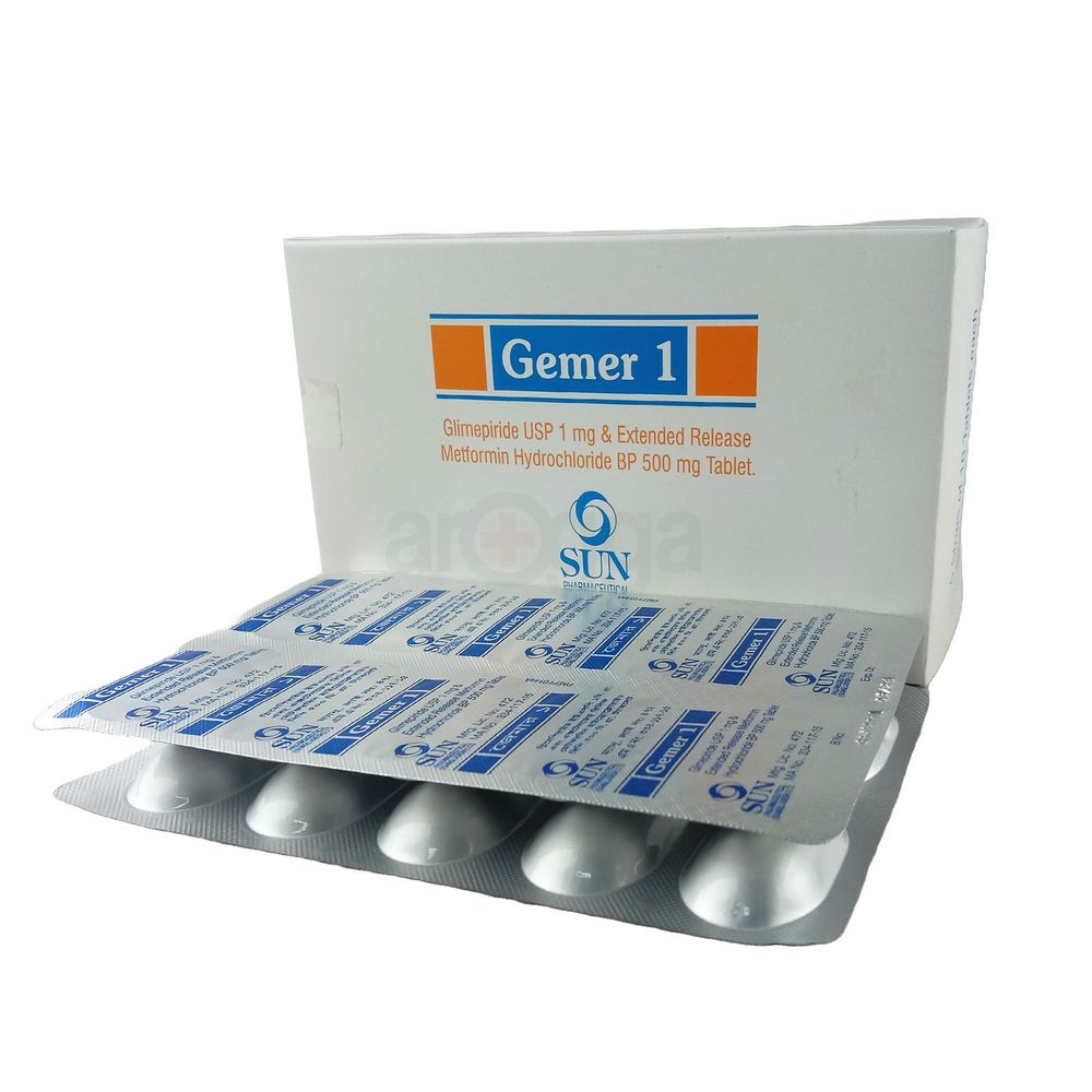 Gemer 1mg+500mg Tablet