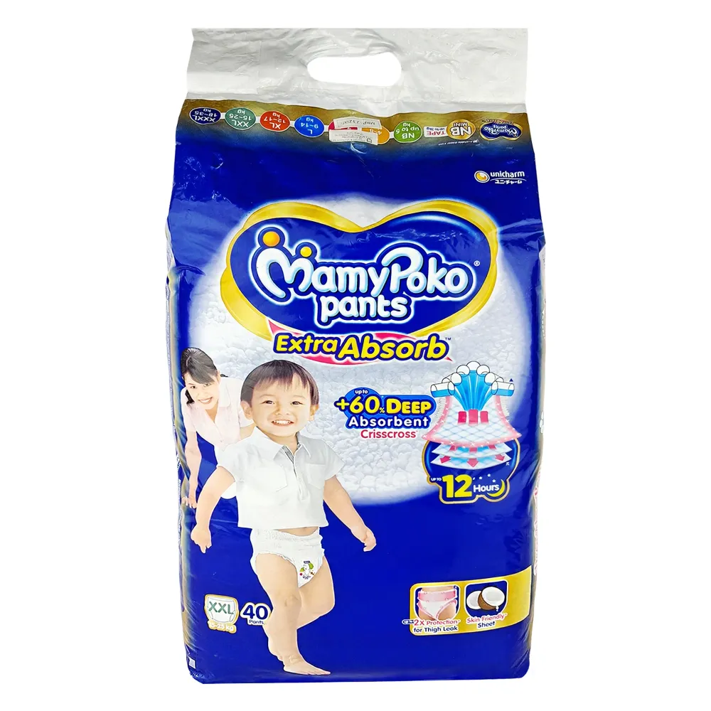 MamyPoko Pants Baby Diaper Extra Absorb (15–25 kg) – Size XXL – 40 Pants  