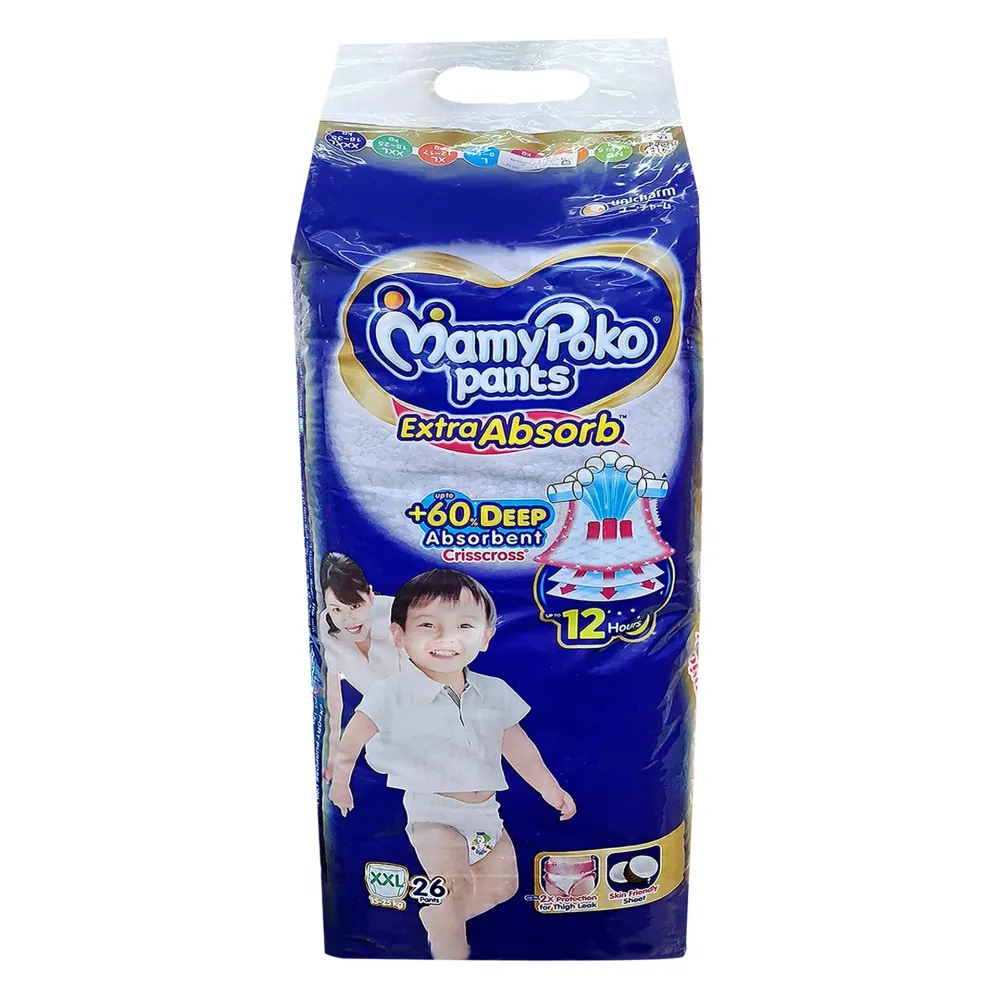 MamyPoko Pants Baby Diaper Extra Absorb (15–25 kg) – Size XXL – 26 Pants  