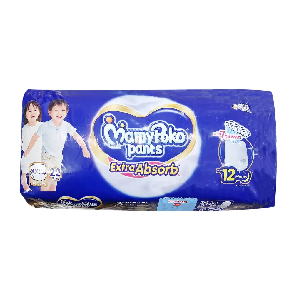 MamyPoko Pants Baby Diaper Extra Absorb (18–35 kg) – Size XXXL – 22 Pants  