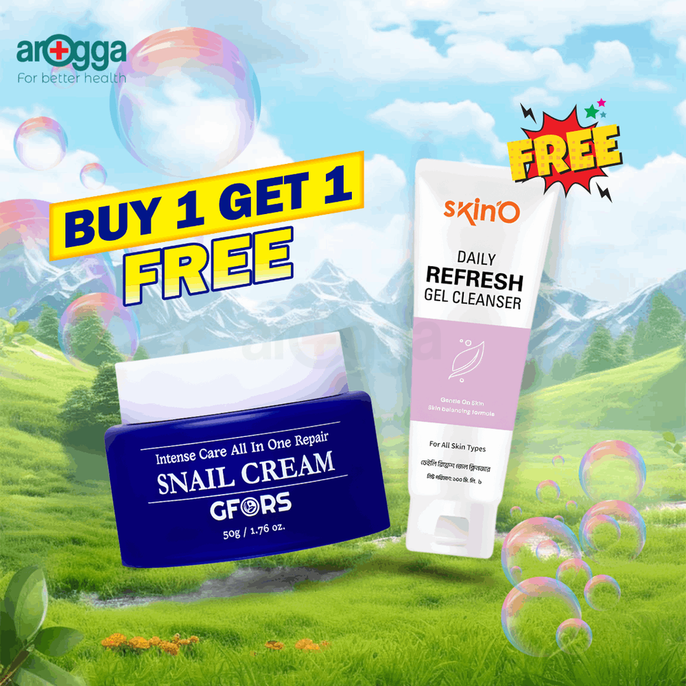 Buy 1 Gfors Intense Care All in One Repair Snail Cream 50ml & Get 1 SkinO Daily Refresh Gel Cleanser 100ml  
