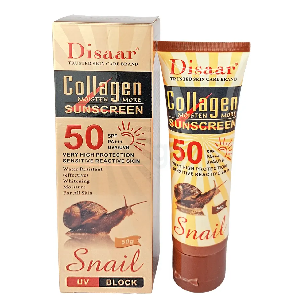 Disaar Collagen Snail Sunscreen Face Body Skin Care SPF50++ 50gm price ...