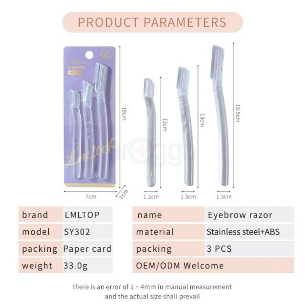 LMLTOP Eyebrow and Facial Razor - 3 Pcs  