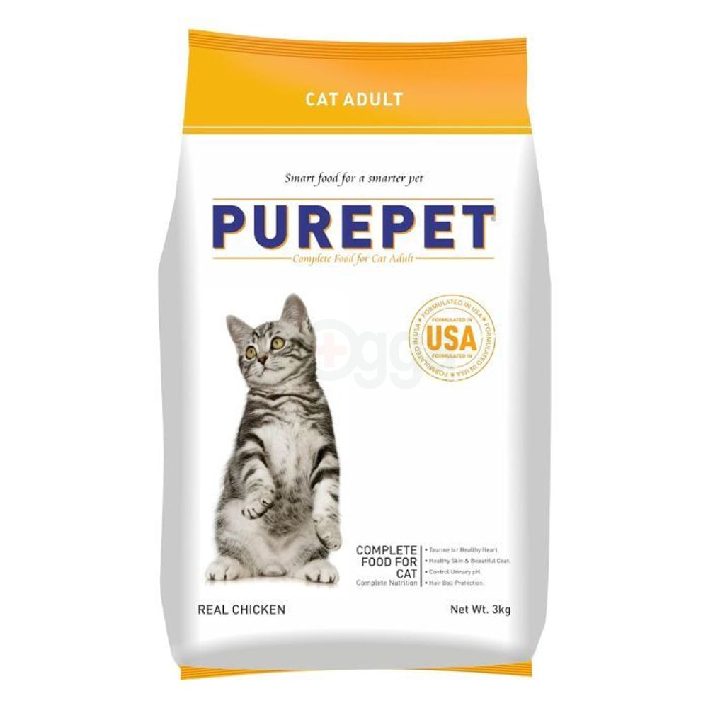 Purepet Cat Adult Real Chicken Dry Food 3Kg  