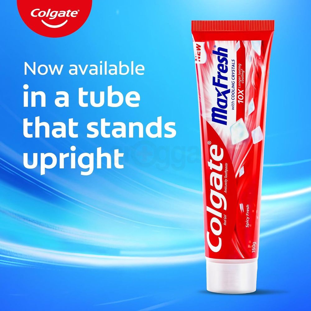 Colgate Max Fresh Red Gel Toothpaste 150g + Colgate Max Fresh Blue Gel Toothpaste 150g Combo Pack  